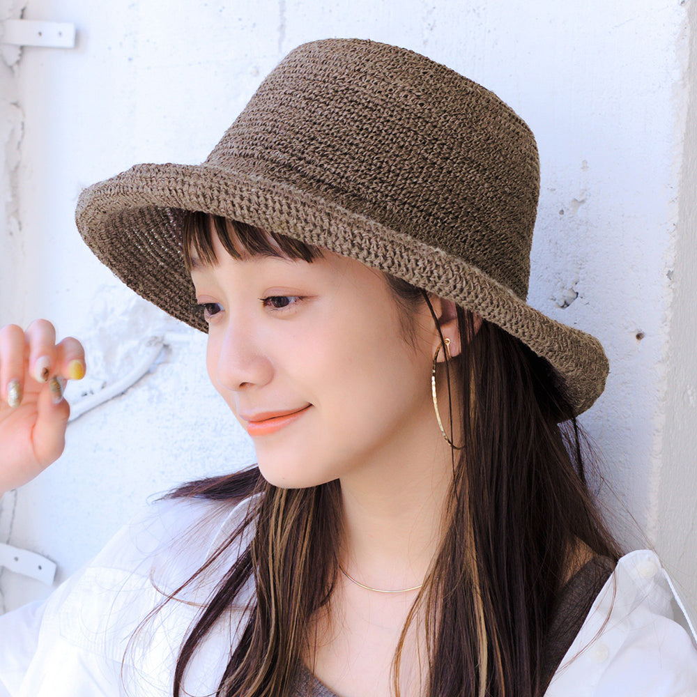 麻サーモ糸のつば広