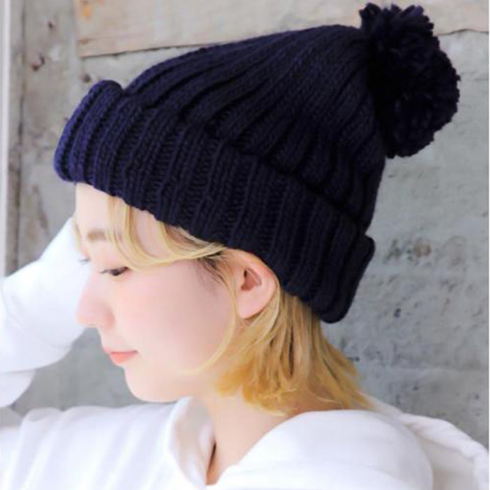 リブ編みシンプル正ちゃん帽