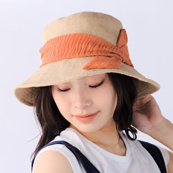 カラーリボンジュートハット