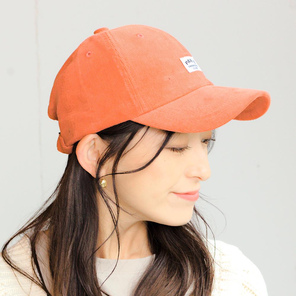 PARISタグコーデュロイキャップ