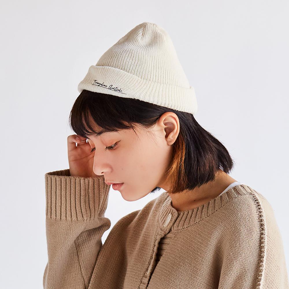 PE国産刺繍入浅めニット