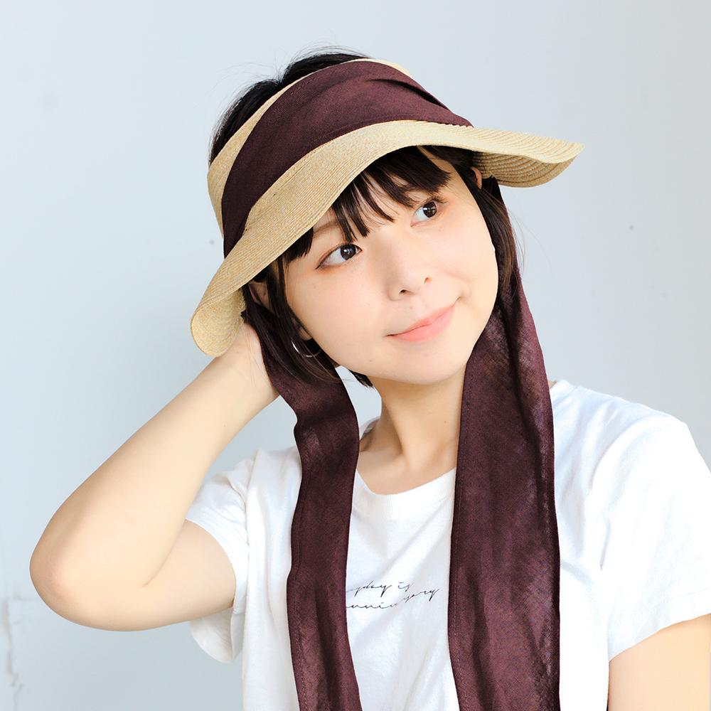 Pブレードリボン付きサンバイザー