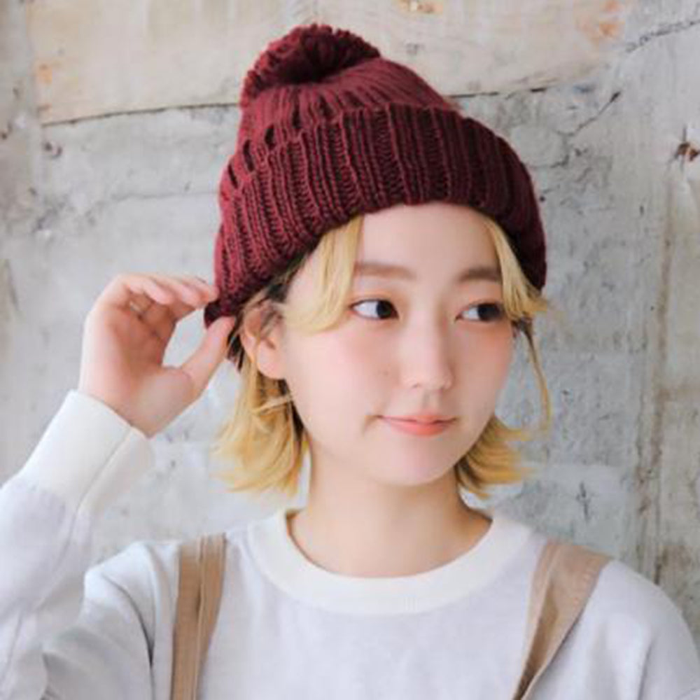 リブ編みシンプル正ちゃん帽