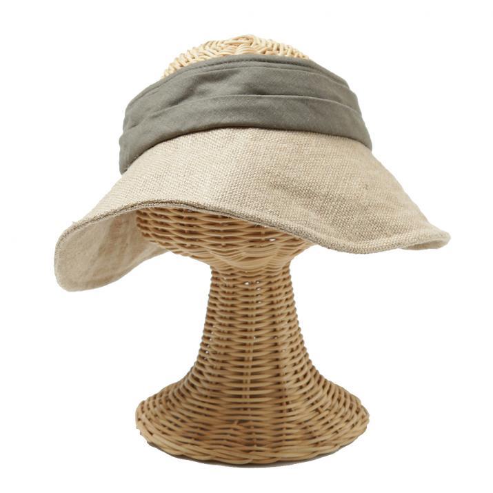 ジュート麻バックリボンサンバイザー