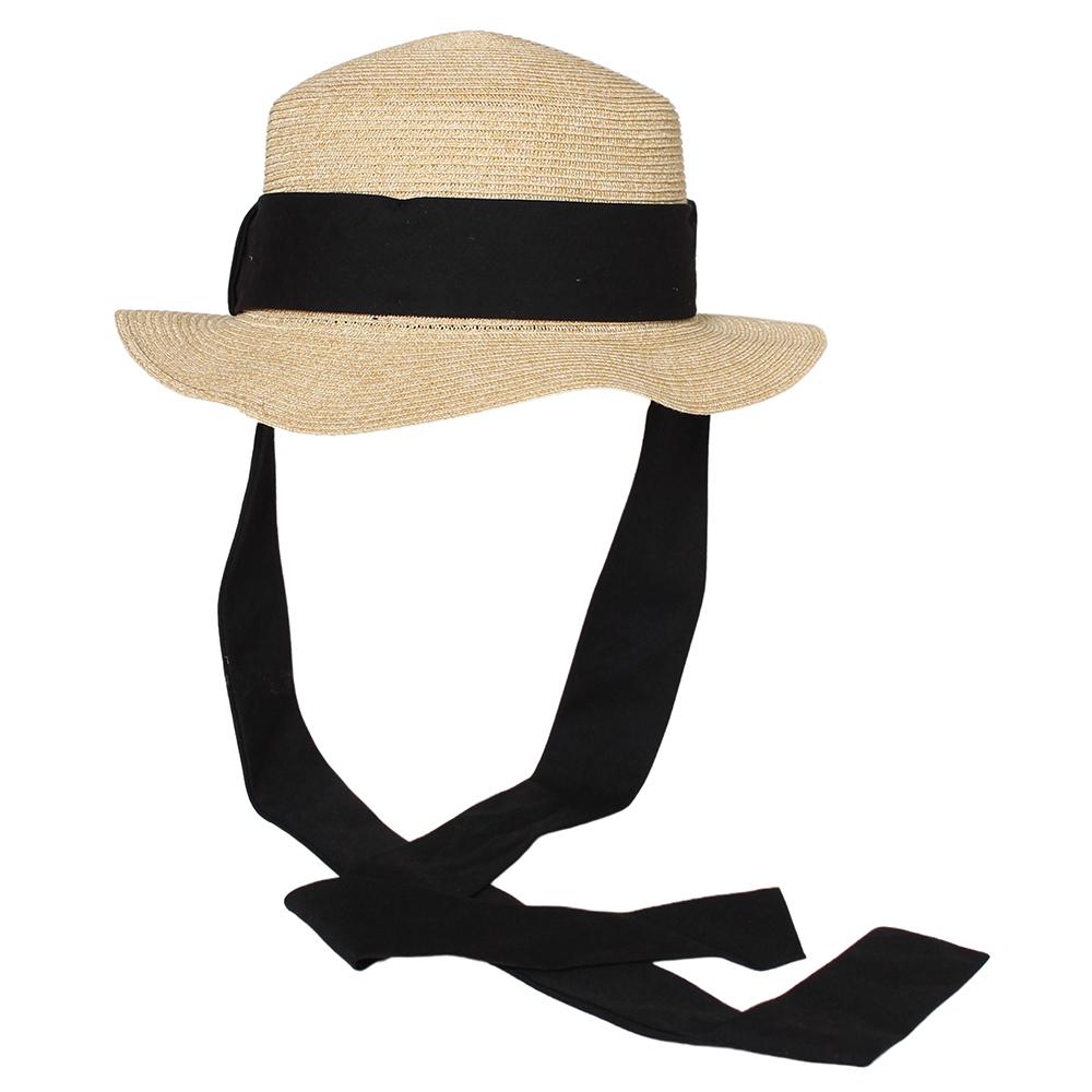 ペーパーリボン付カンカン帽