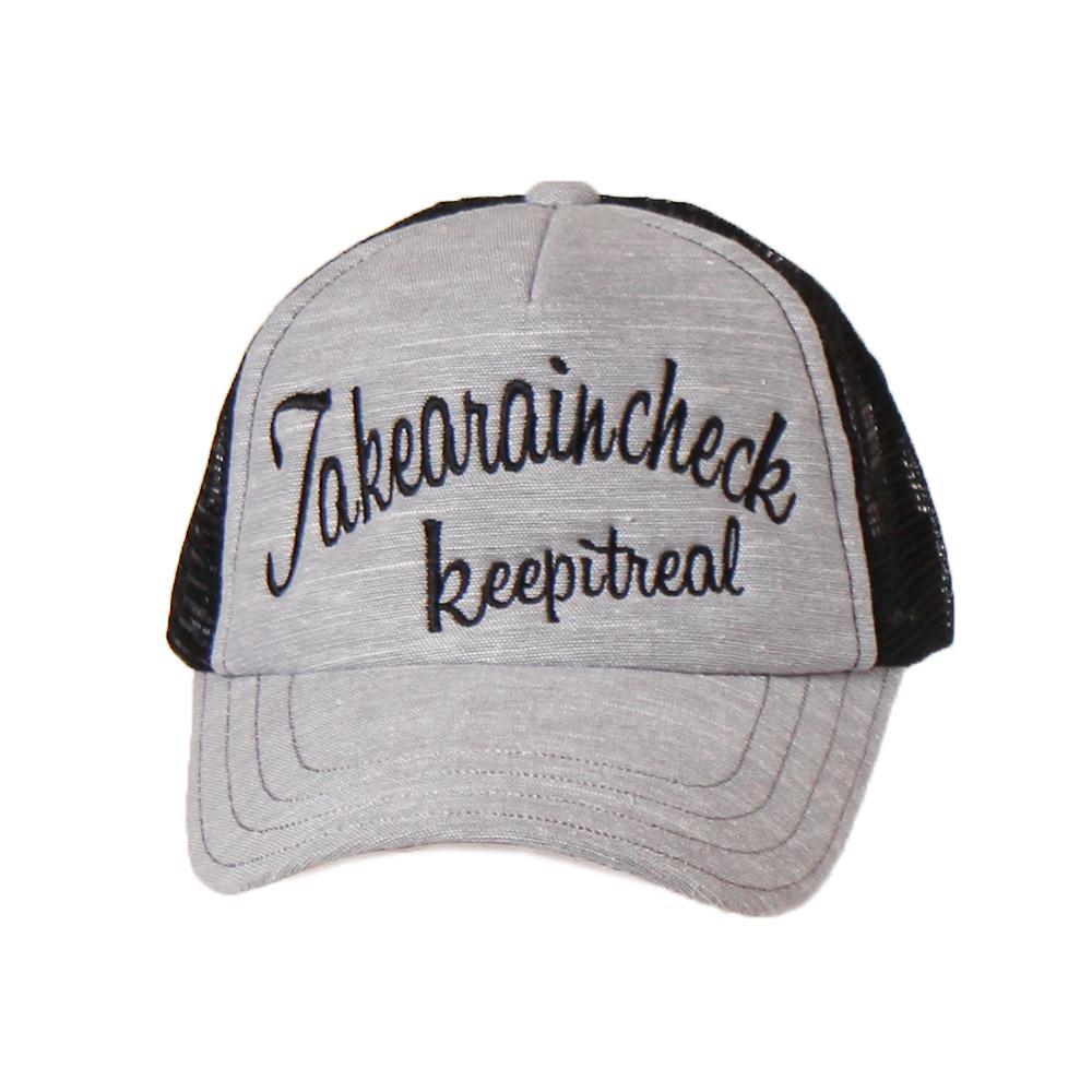 フロント刺繍メッシュキャップ