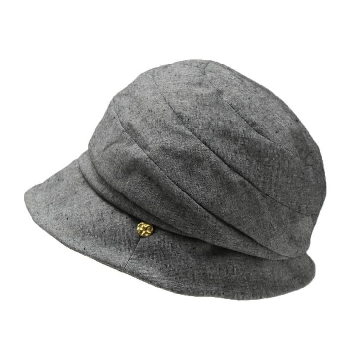 インディゴコットン小つばクロッシェ