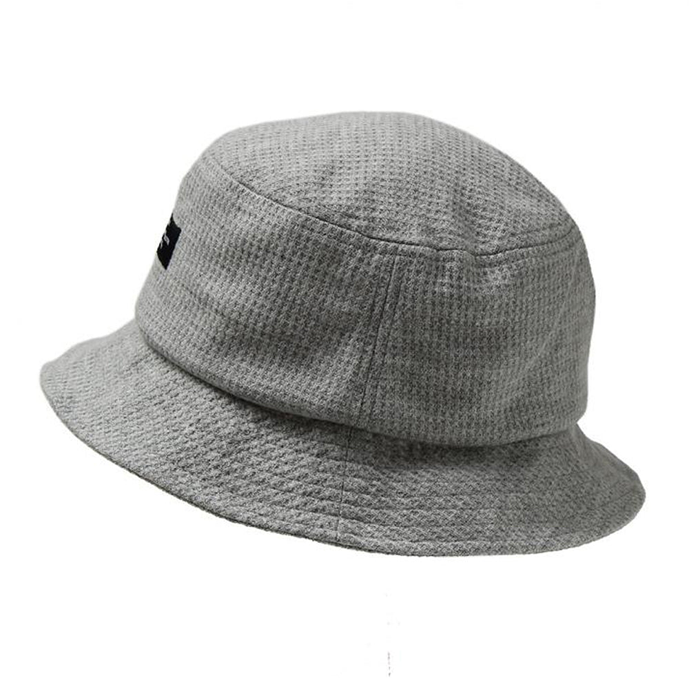 ワッフル素材タグ付きバケットハット