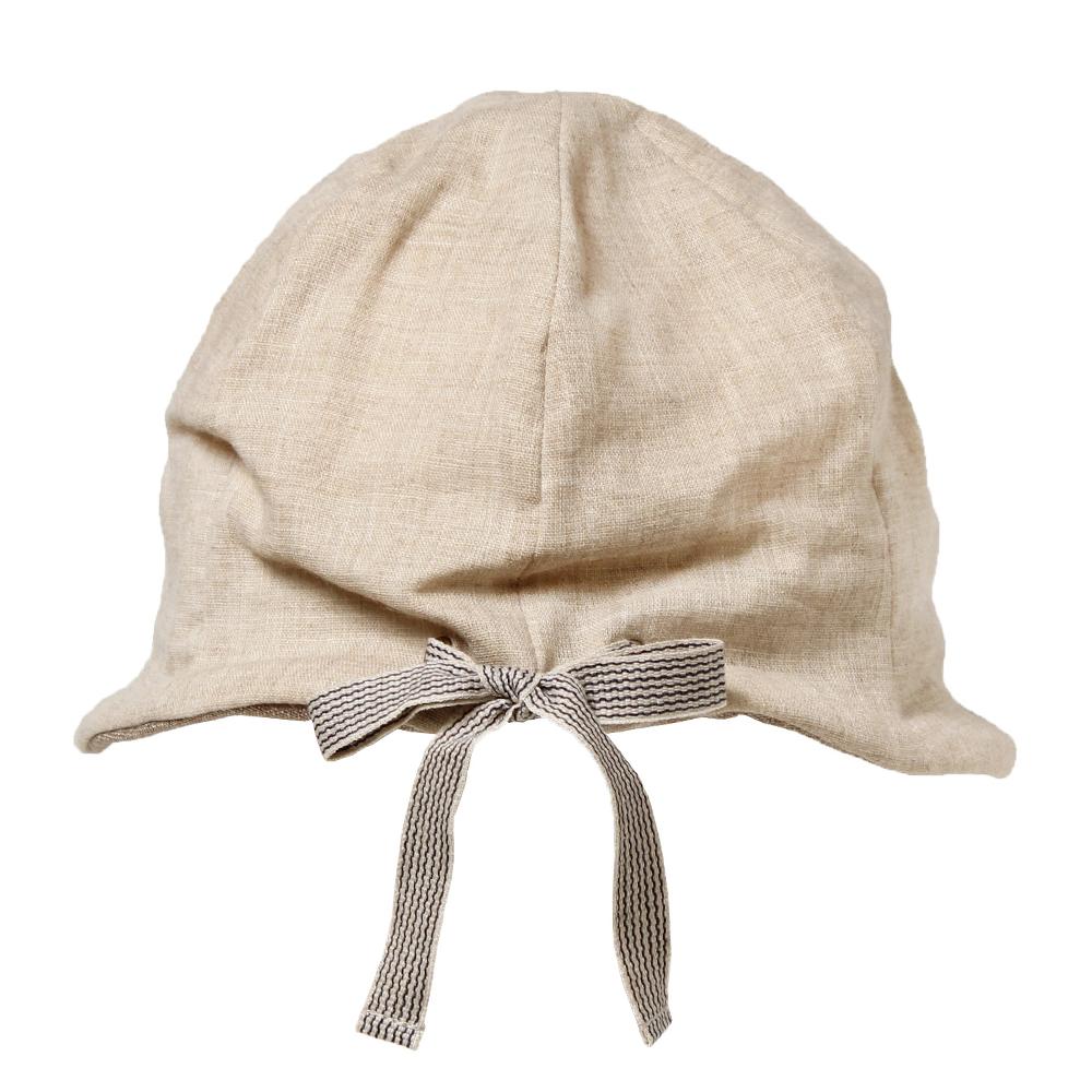 小ツバコットンガーゼ後ろテープリボン