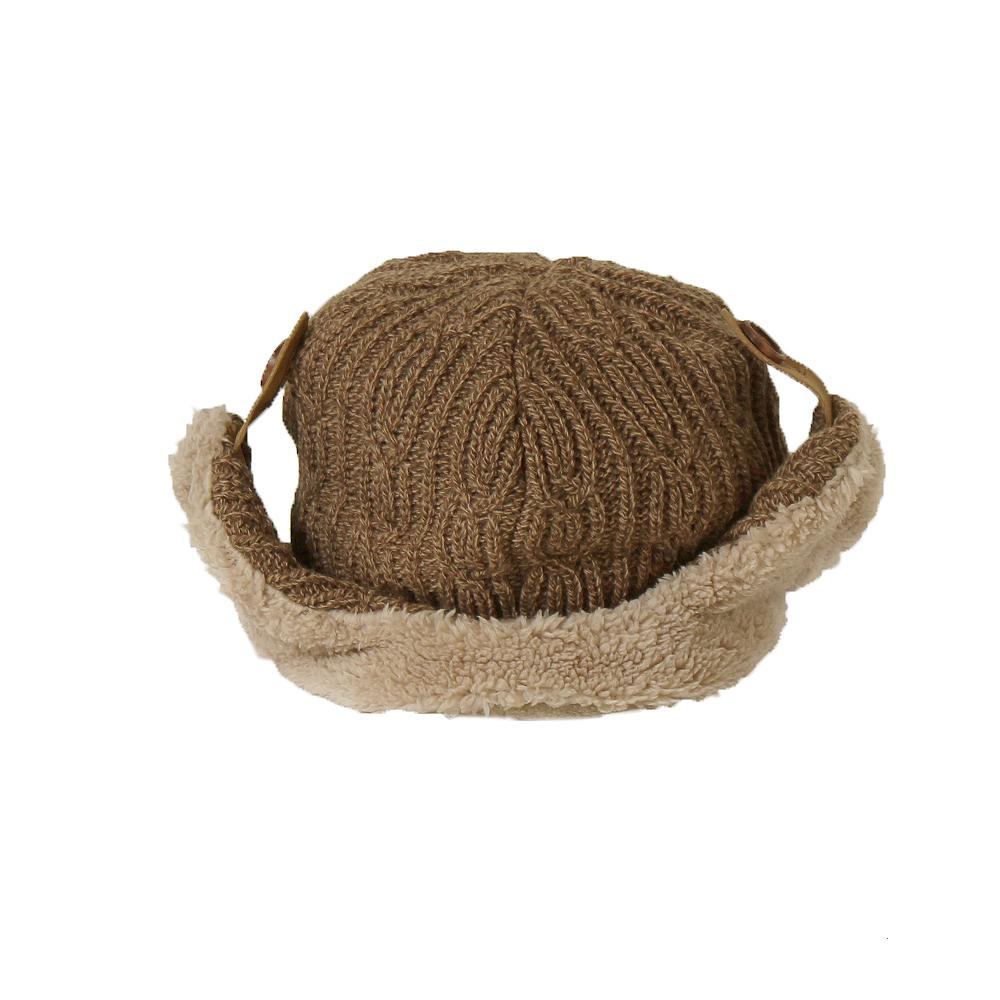 耳あて付きつば付きニット