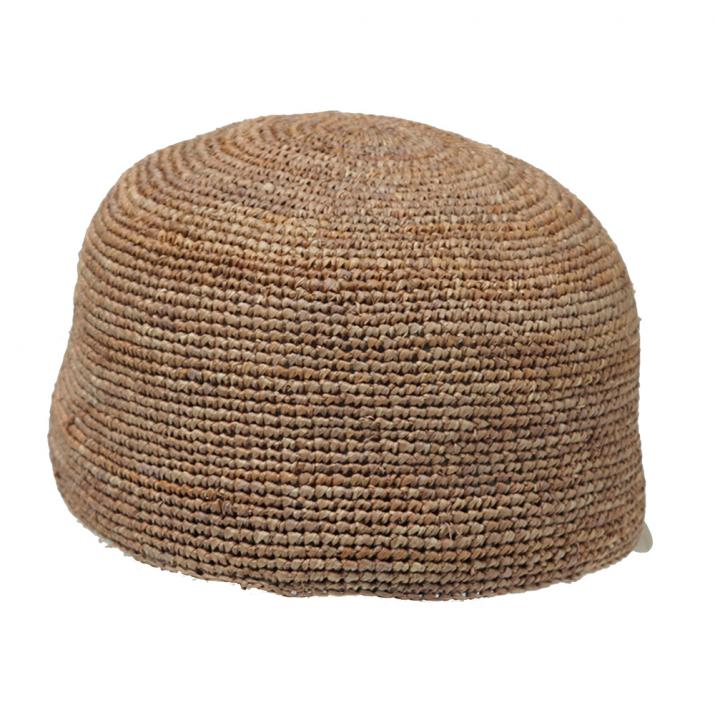 ラフィア細編布帛ジョッキーキャップ