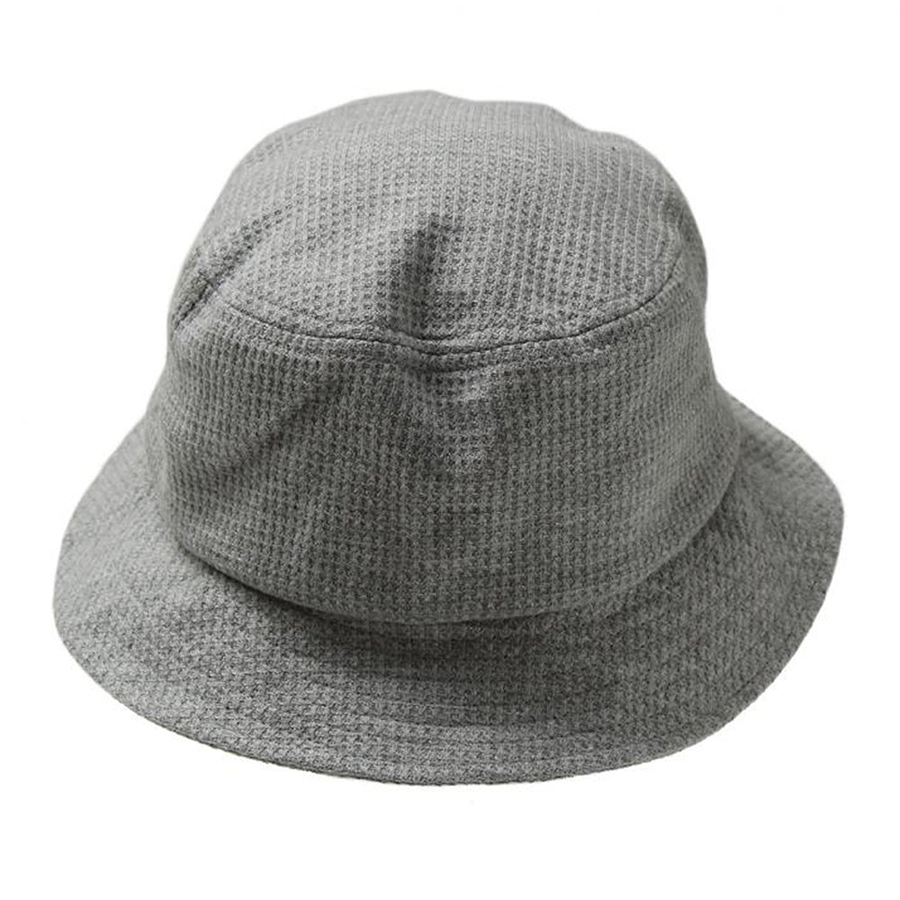 ワッフル素材タグ付きバケットハット