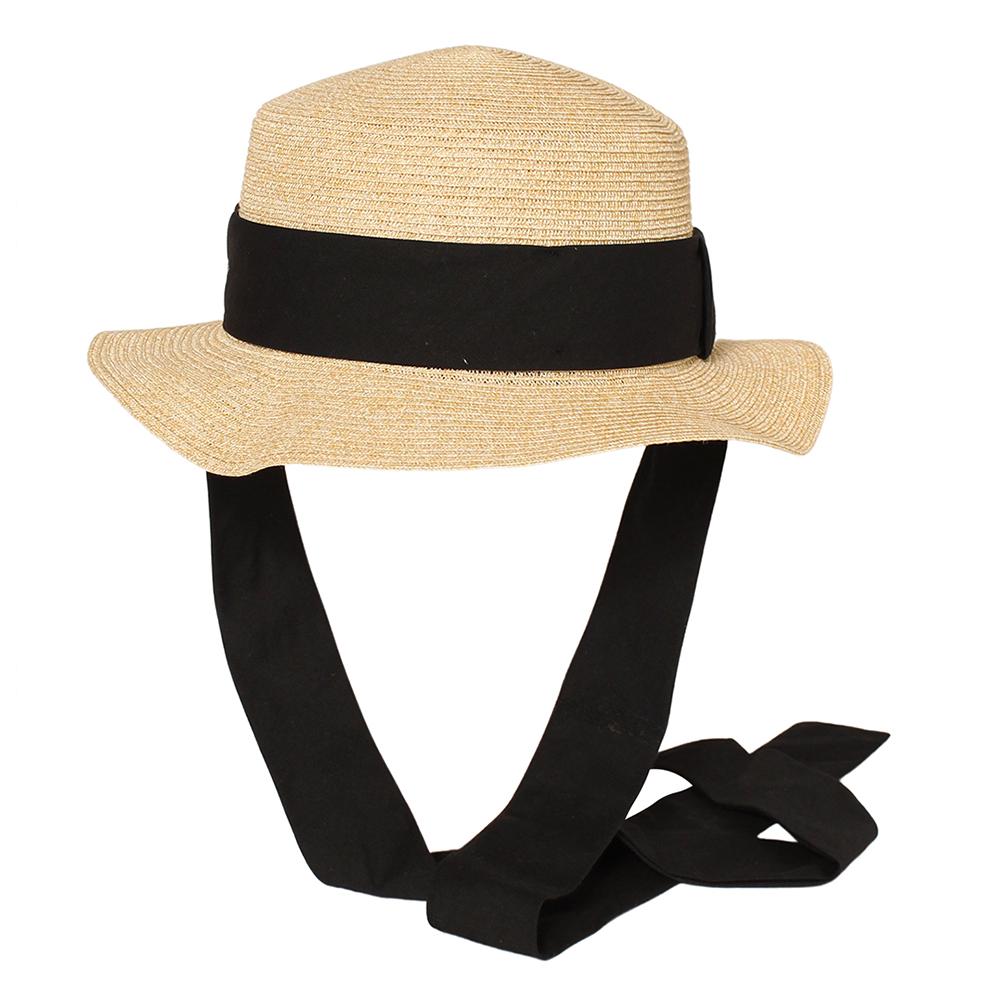 ペーパーリボン付カンカン帽