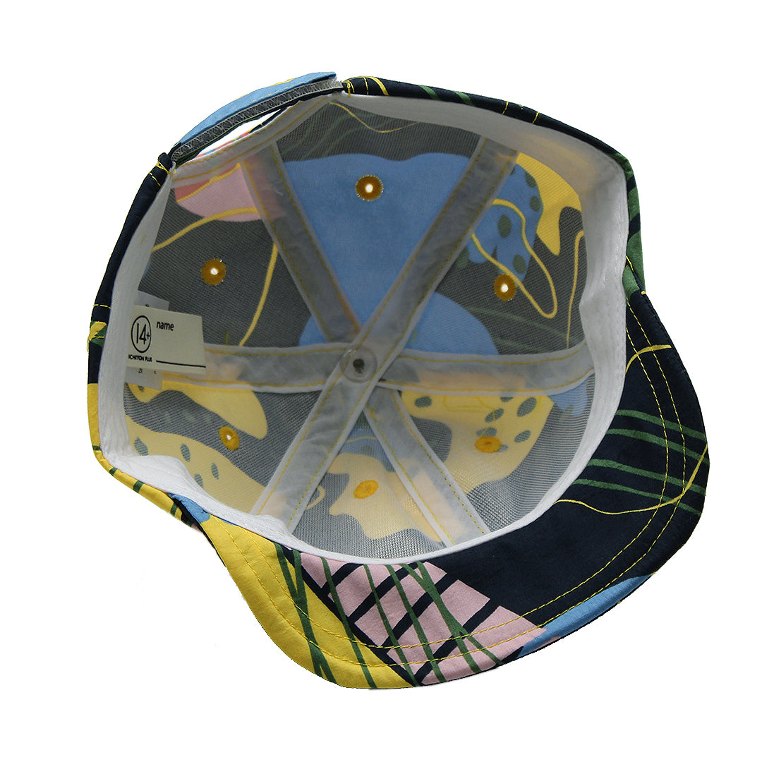 幾何プリントキャップ