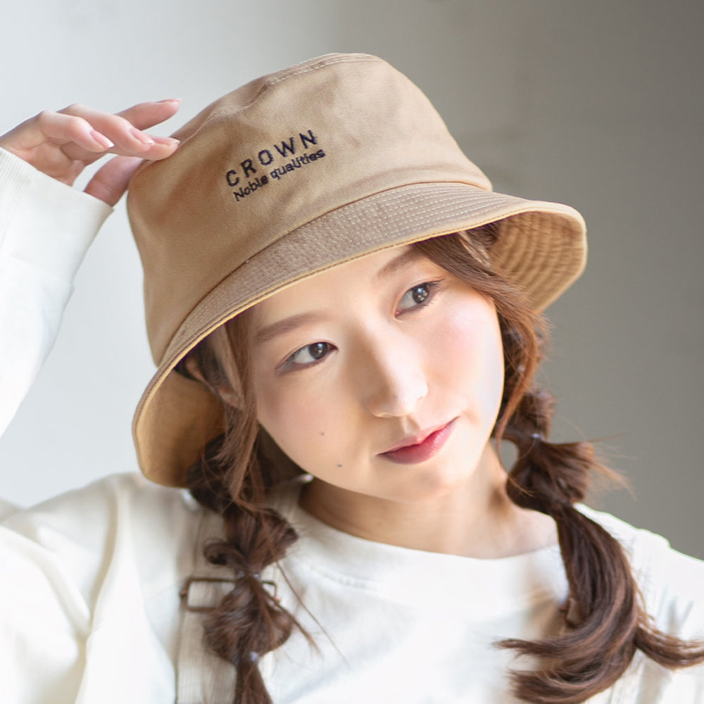 CROWN刺繍バケットハット – イチヨンプラス / 帽子通販