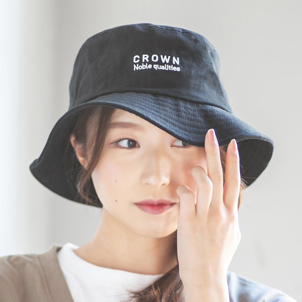 CROWN刺繍バケットハット – イチヨンプラス / 帽子通販