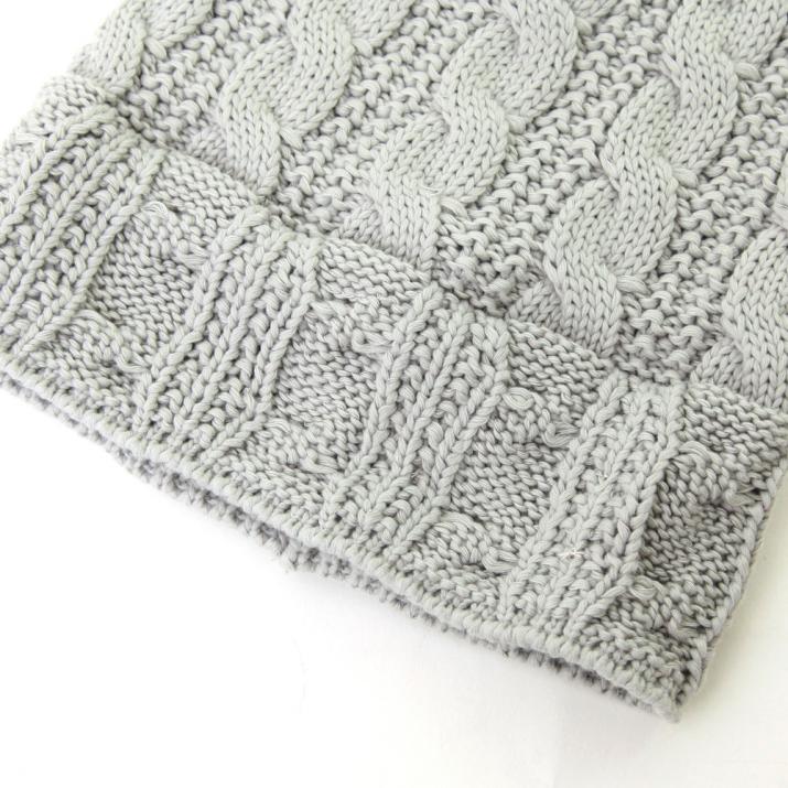 14タグケーブル編み綿糸ニット