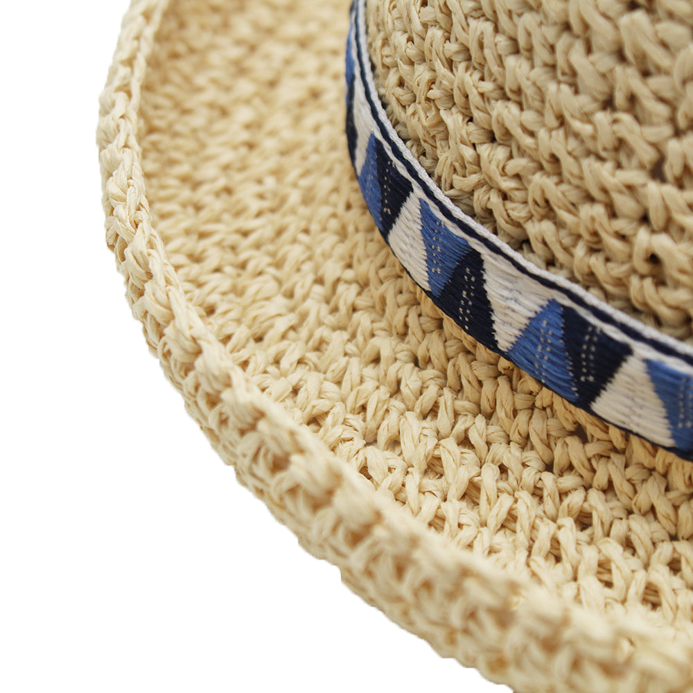 ペーパ細編みチロリアン巻セーラー