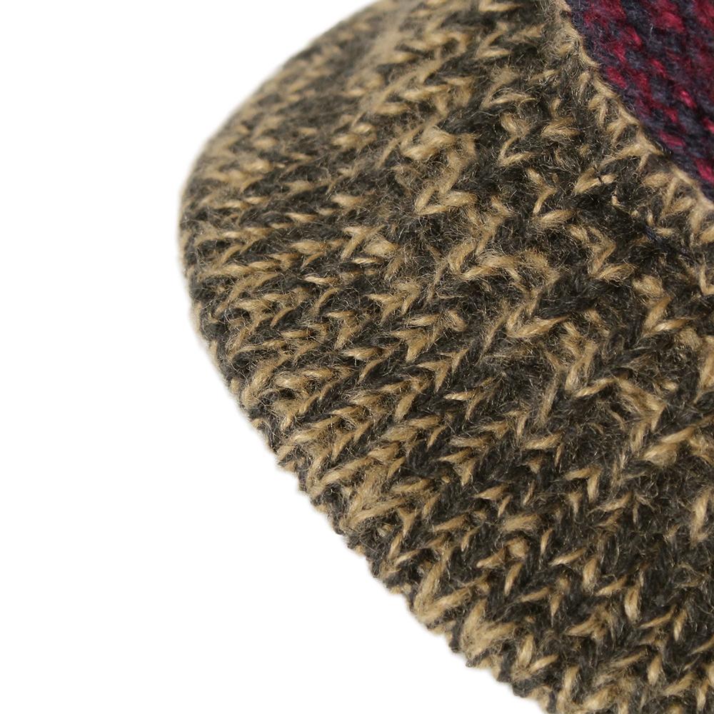 グラデーションつば付きニット