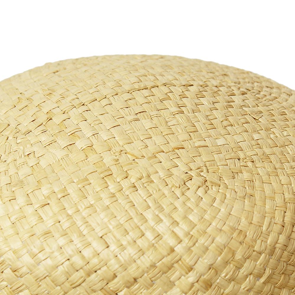 ラフィアシートリボン付きカンカン帽