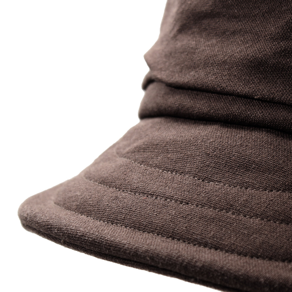 タック寄せ麻キャスケット