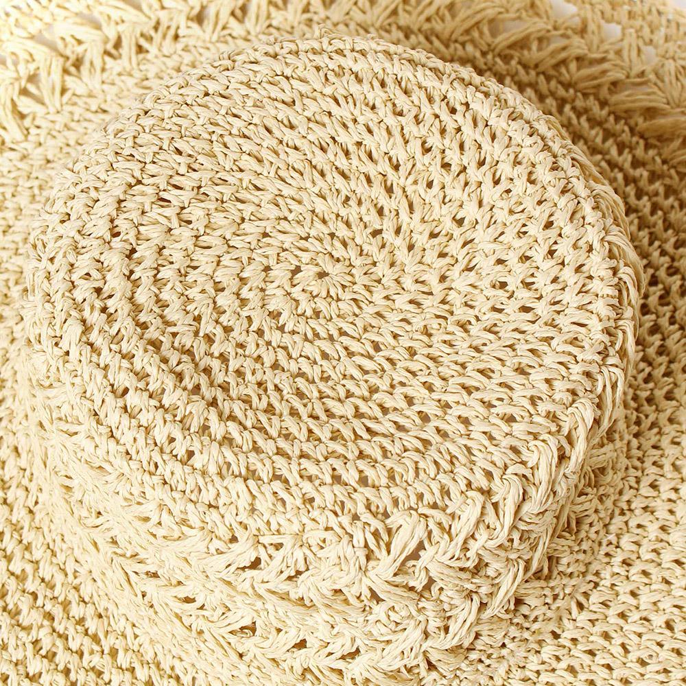 ペーパー柄編み広ツバハット