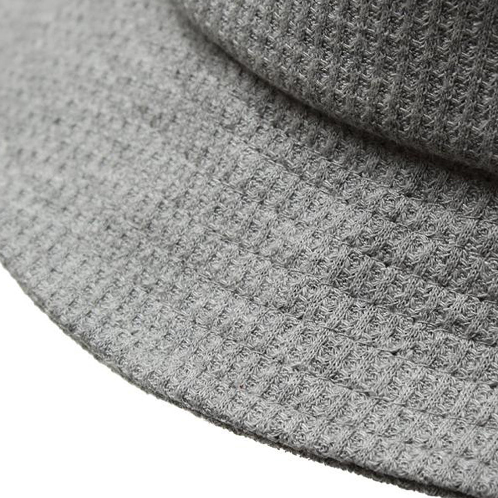 ワッフル素材タグ付きバケットハット