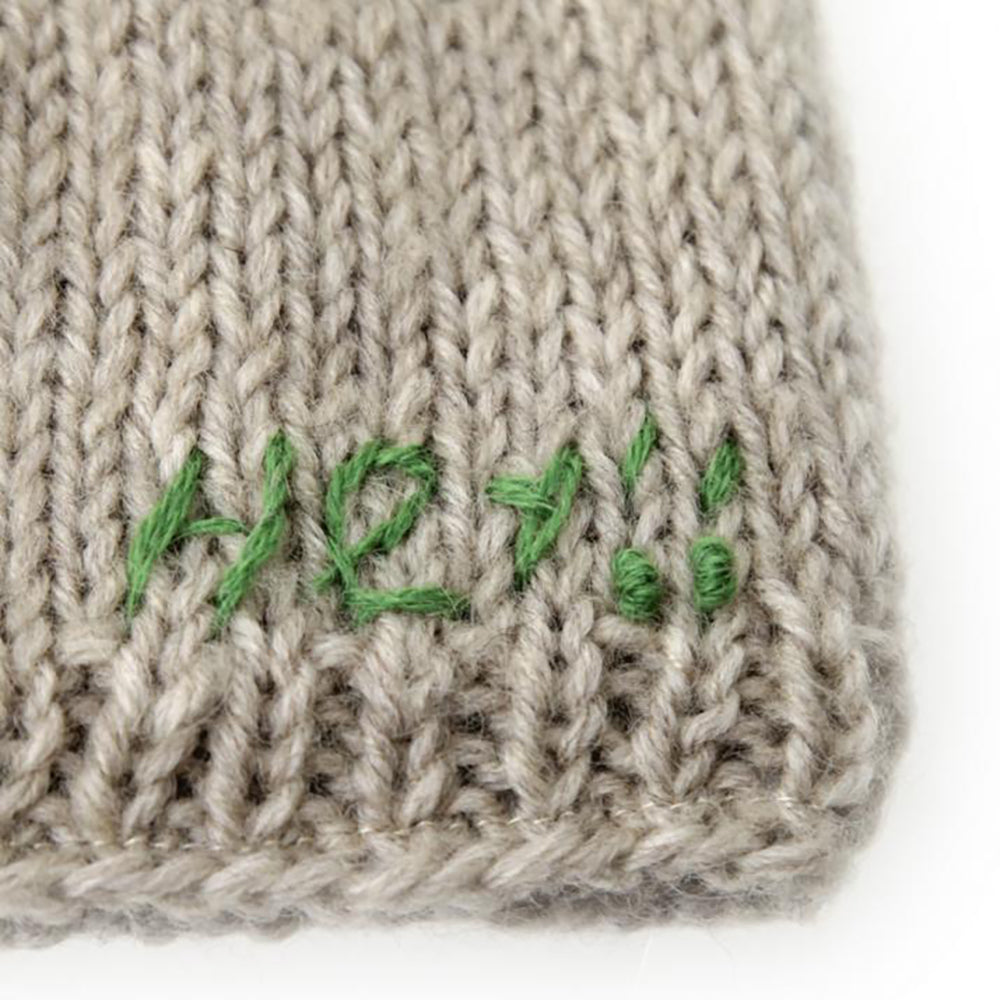 ポン耳付き裏フリースニット