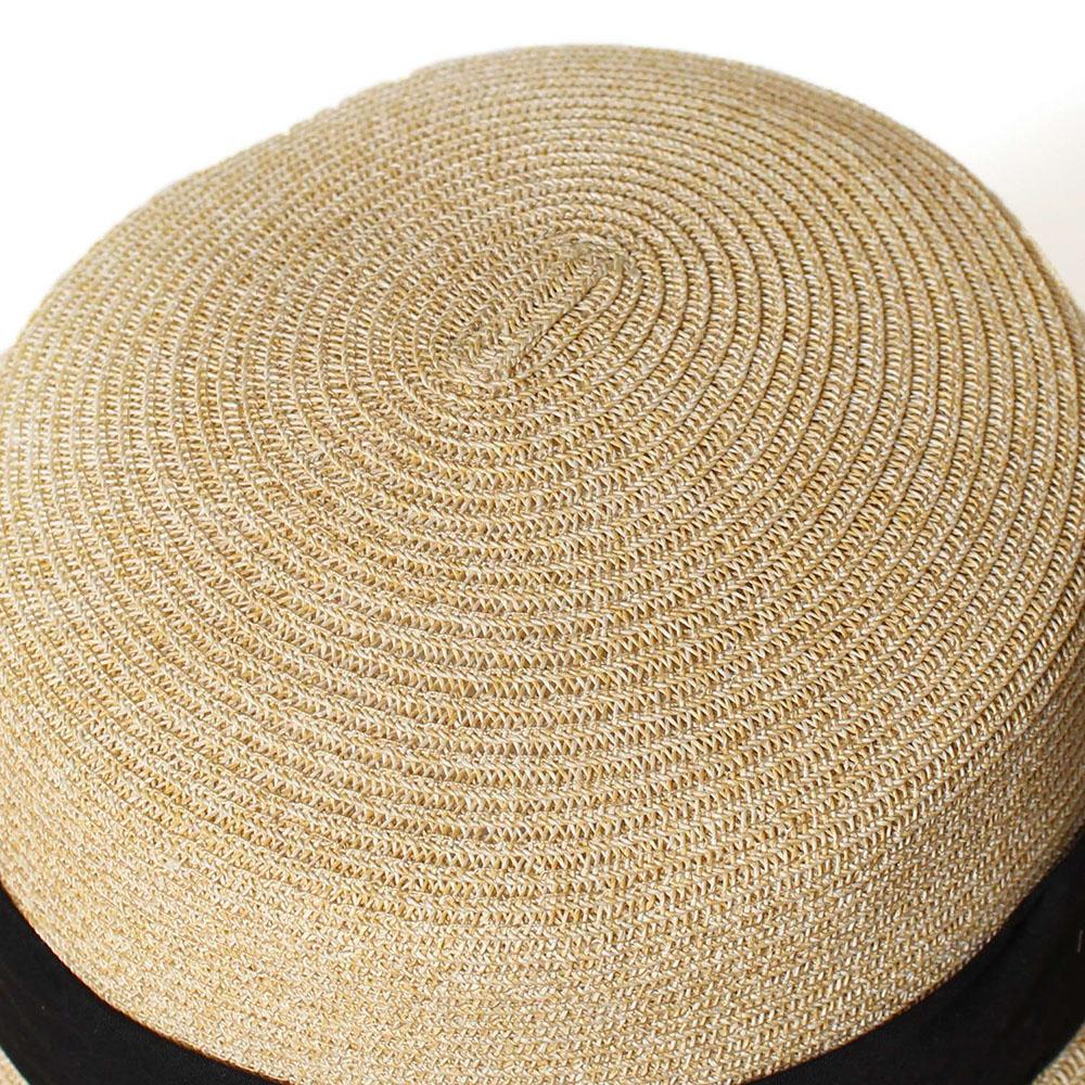 ペーパーリボン付カンカン帽