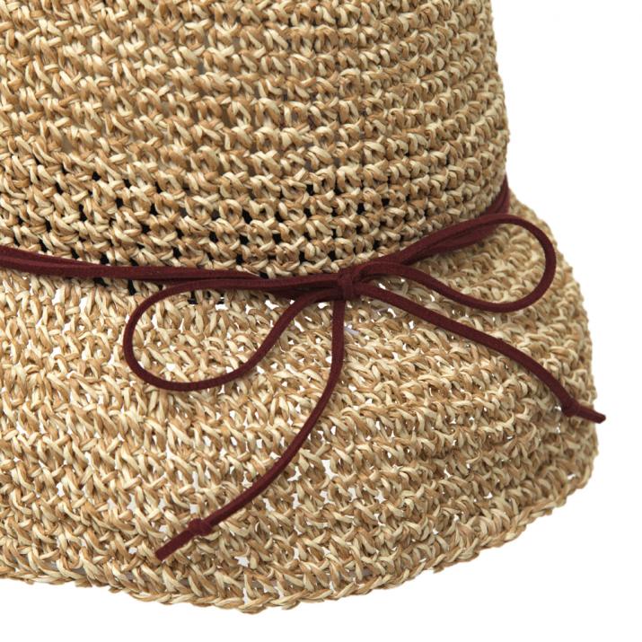 ワックスコード巻きPコマ編み