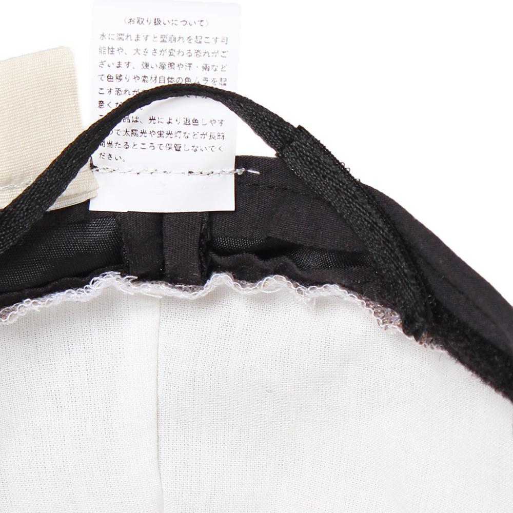 小ツバコットンガーゼ後ろテープリボン