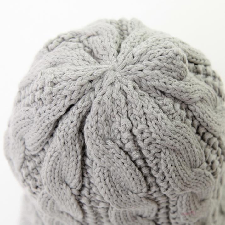 14タグケーブル編み綿糸ニット