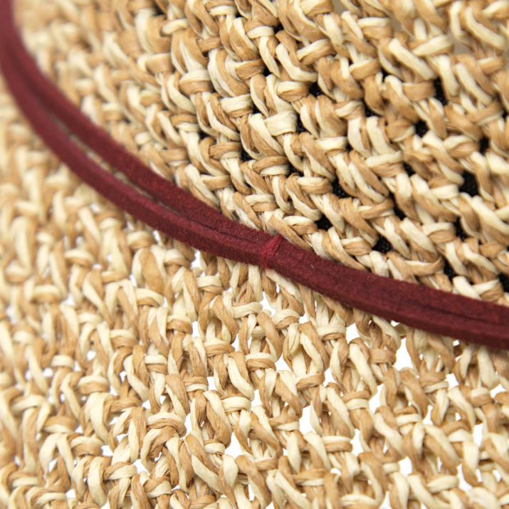 ワックスコード巻きPコマ編み