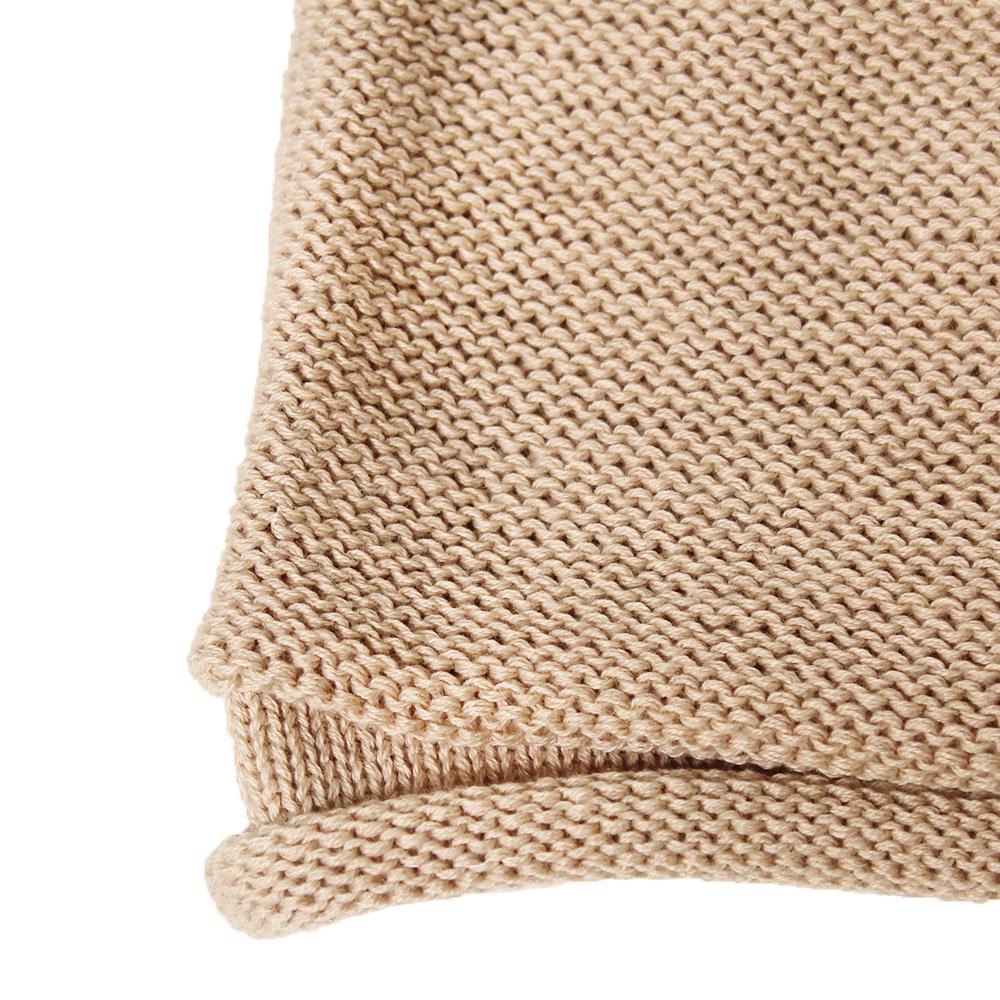 コットンロールアップタックニット