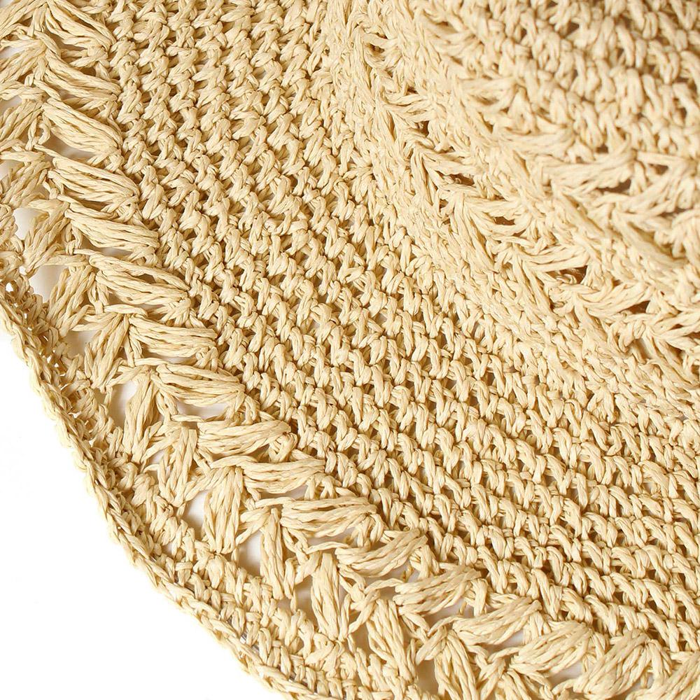 ペーパー柄編み広ツバハット