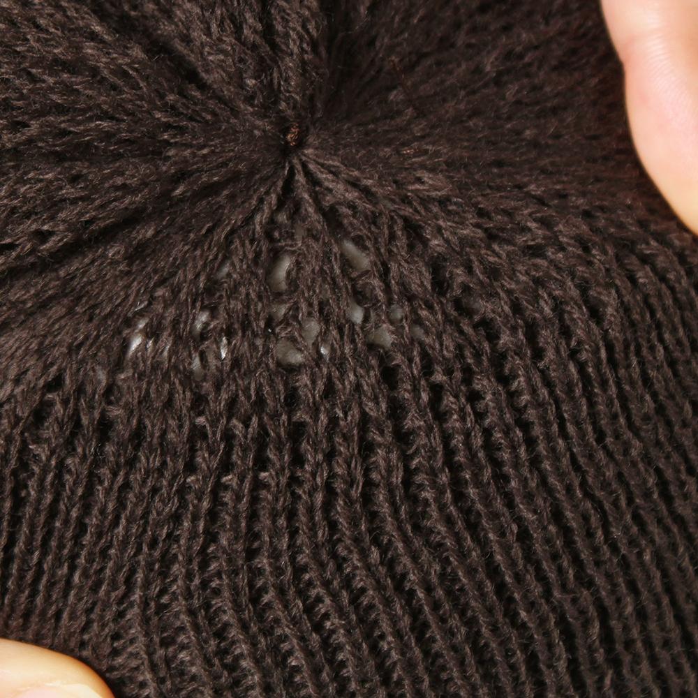 PE国産刺繍入浅めニット