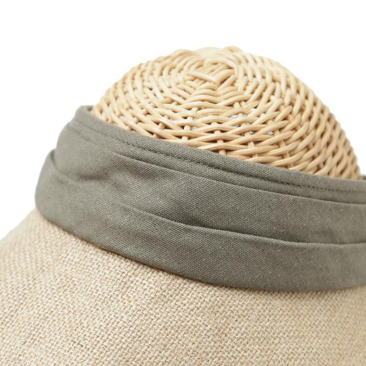ジュート麻バックリボンサンバイザー