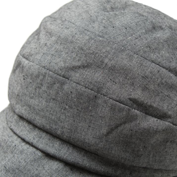 インディゴコットン小つばクロッシェ