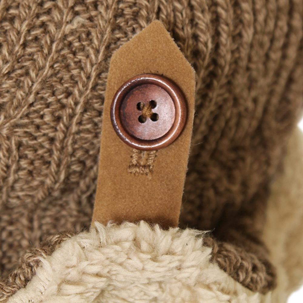 耳あて付きつば付きニット