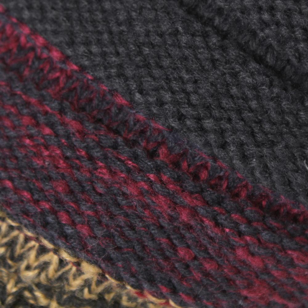 グラデーションつば付きニット