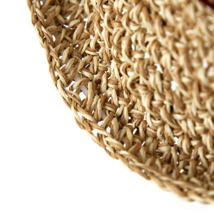 ワックスコード巻きPコマ編み