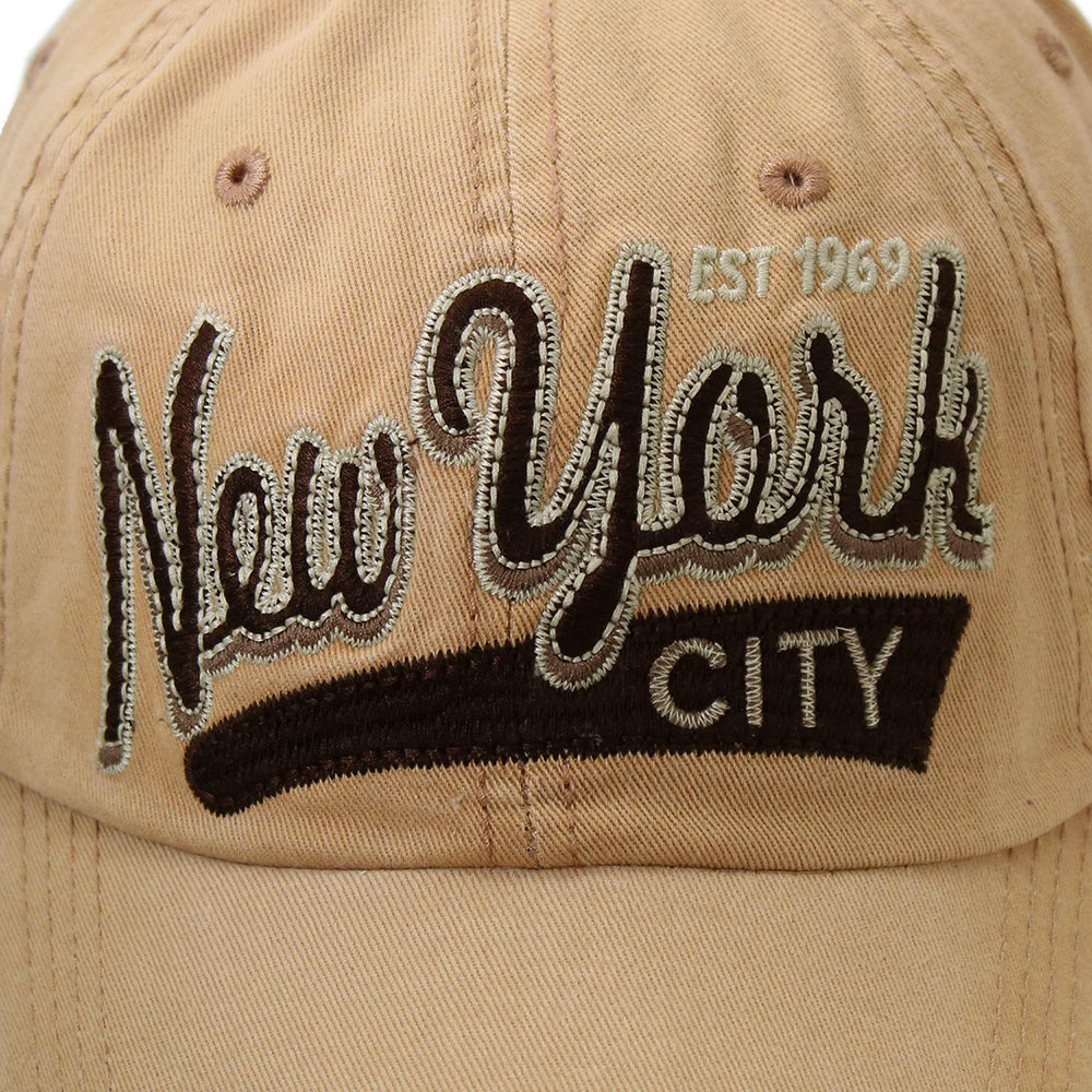 NYC刺繍ウォッシュローキャップ