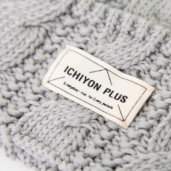 14タグケーブル編み綿糸ニット