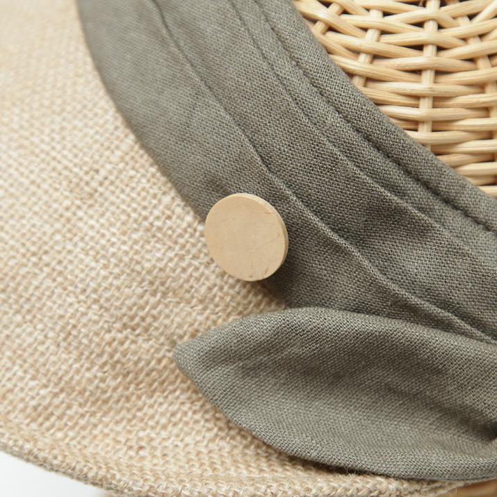 ジュート麻バックリボンサンバイザー