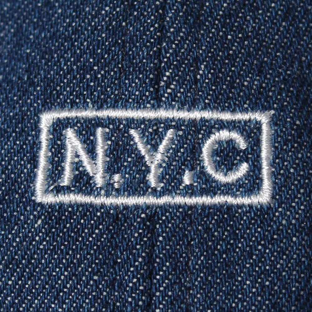 NYCボックスロゴ刺繍ローキャップ