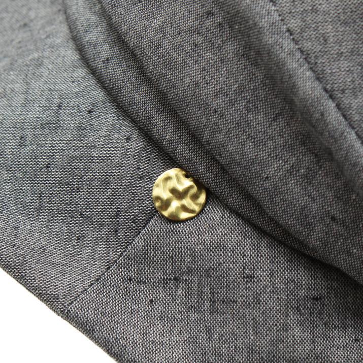 インディゴコットン小つばクロッシェ