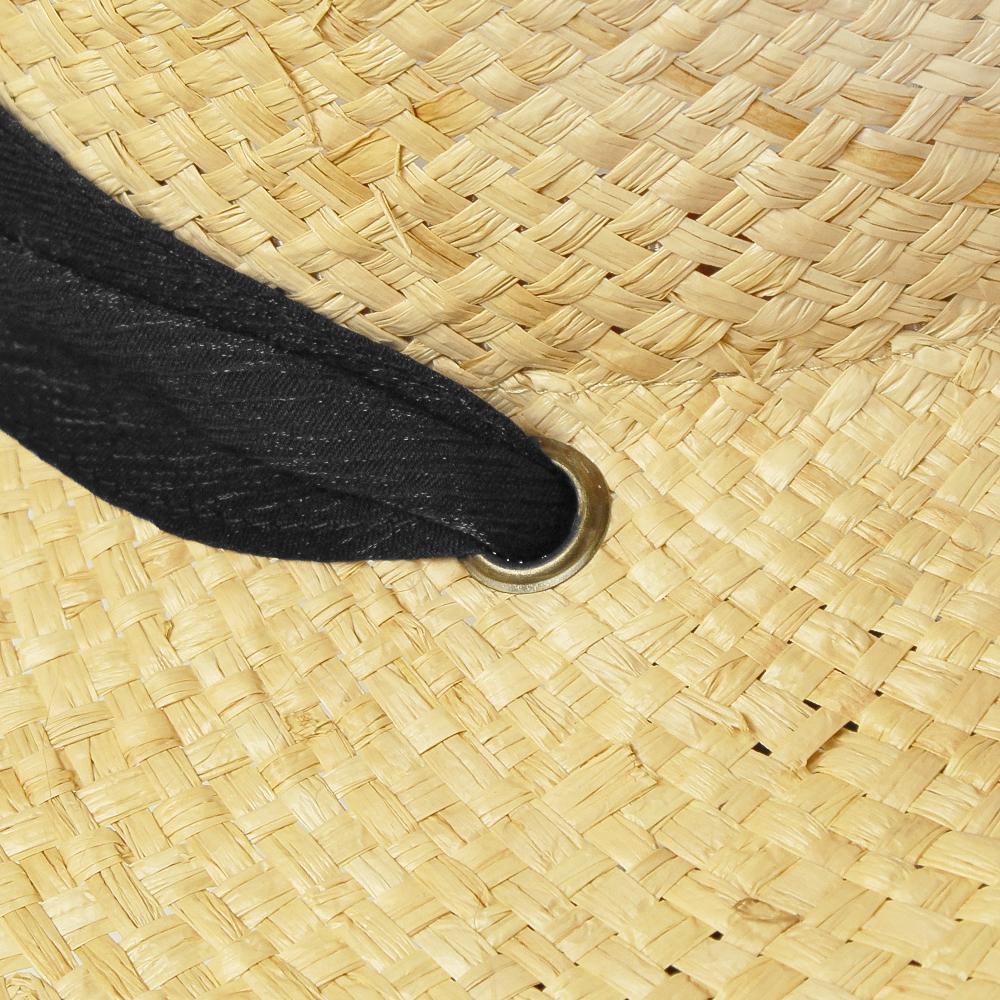 ラフィアシートリボン付きカンカン帽