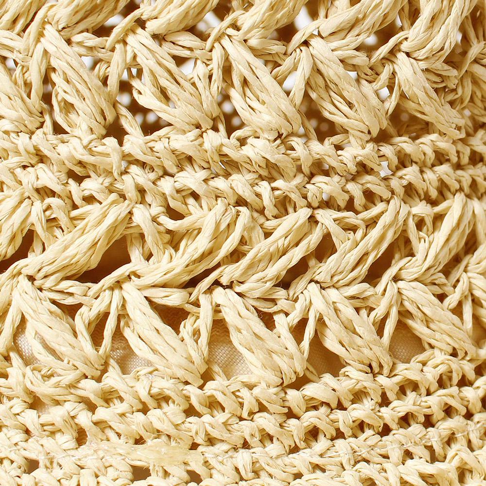 ペーパー柄編み広ツバハット