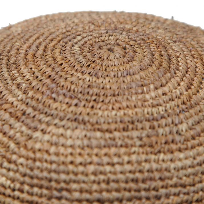 ラフィア細編布帛ジョッキーキャップ