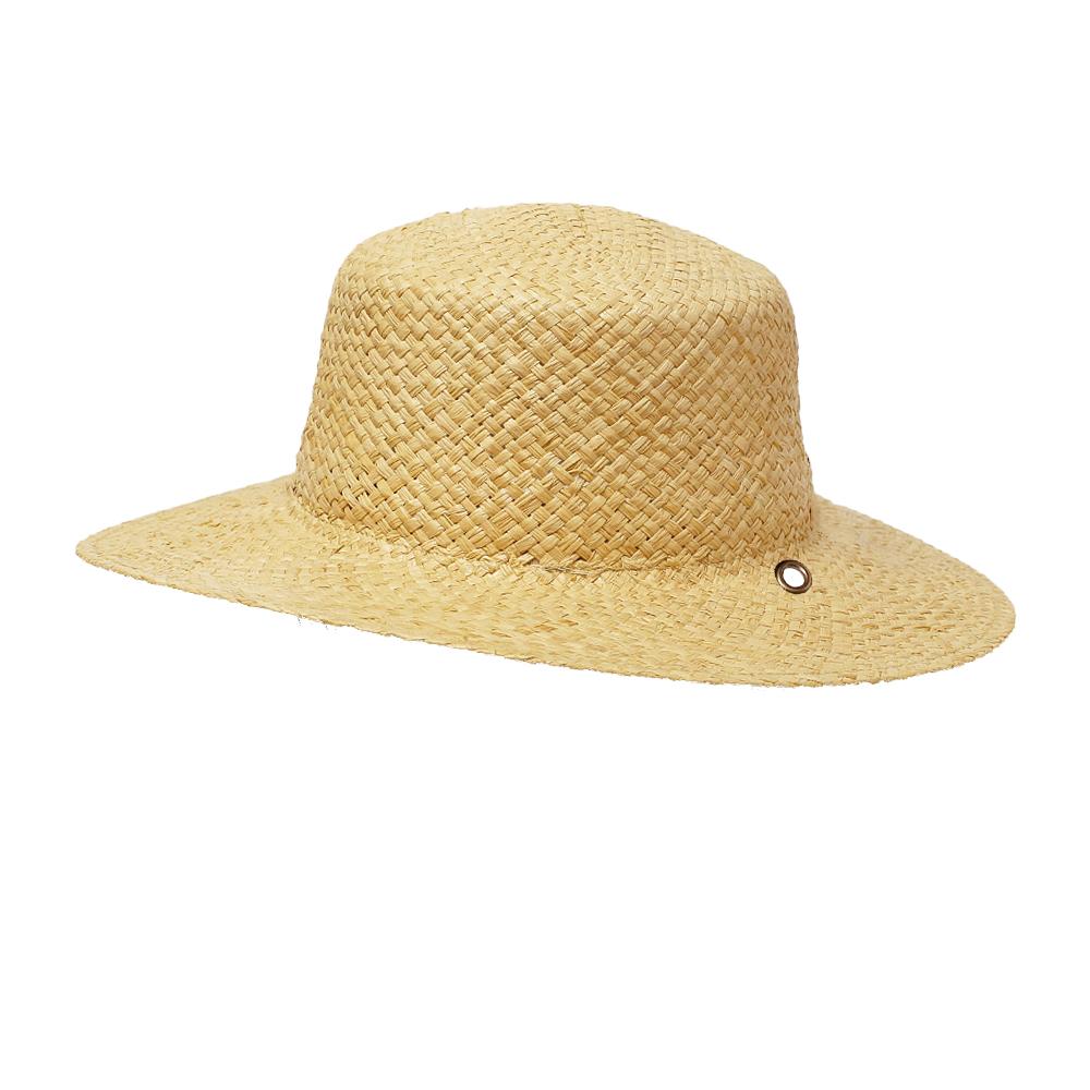 ラフィアシートリボン付きカンカン帽